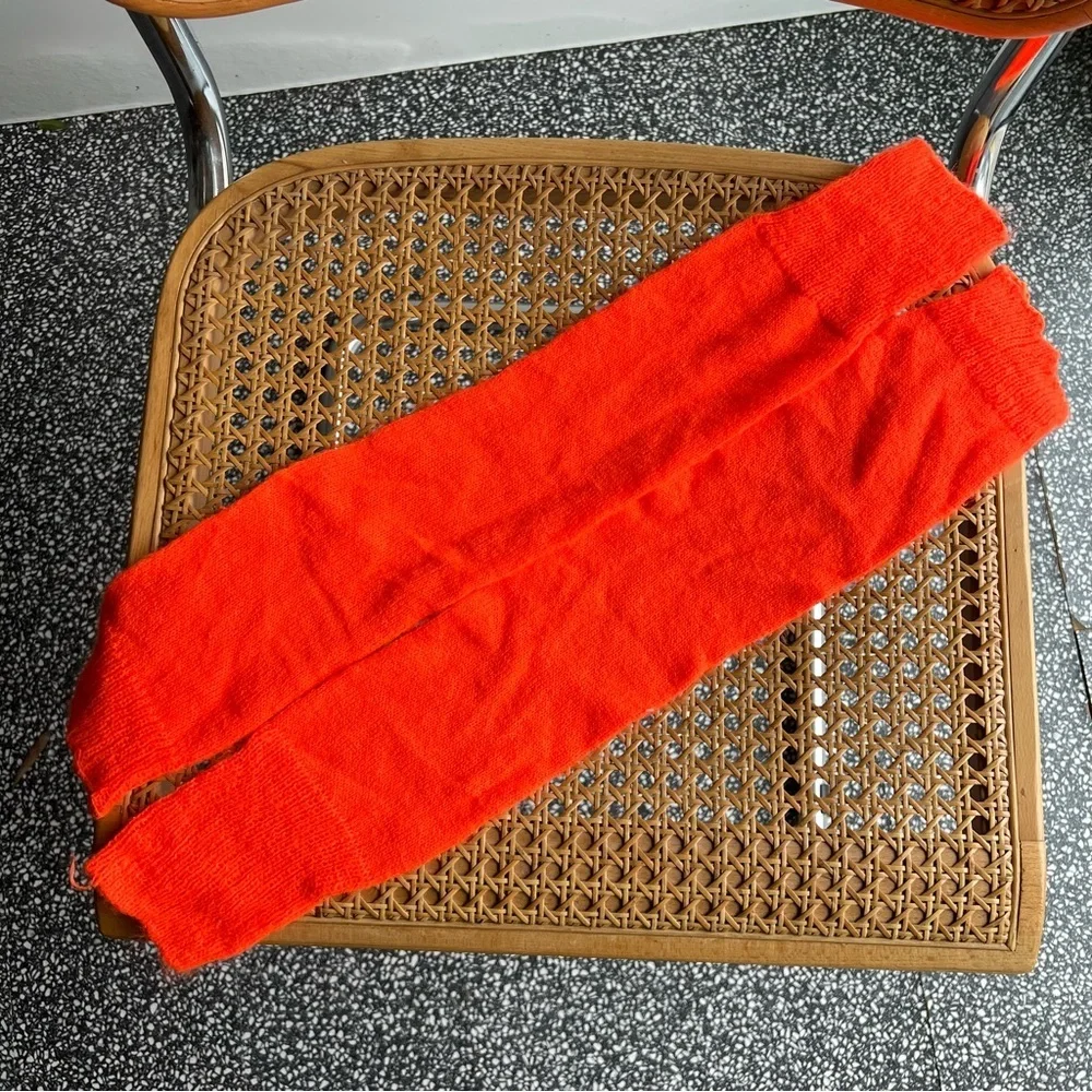 Bright Orange Knit Hand Warmers B1-20